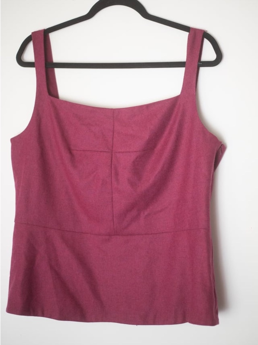 Banana Republic Sleeveless Square-Neck Top in Berry